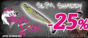 Crazy Fish Slim Shaddy - wobblerek.com